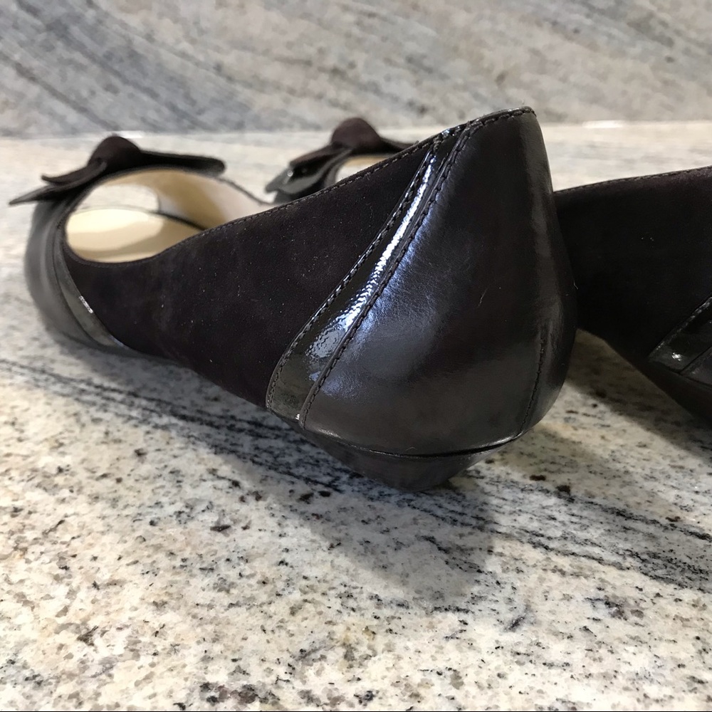 Enzo Angiolini Dark Brown Suede Leather Shoes - Picture 2 of 4